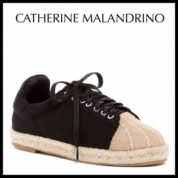 Catherine Malandrino Shoes - CATHERINE MALANDRINO BLACK ESPADRILLE SNEAKERS A3C